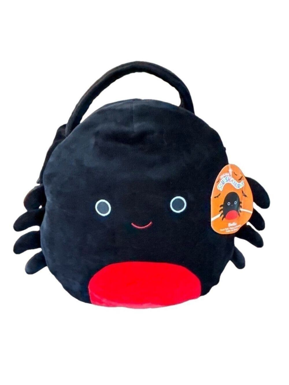 NWT Squishmallows Bella Spider Treat Pail.  Halloween fun!